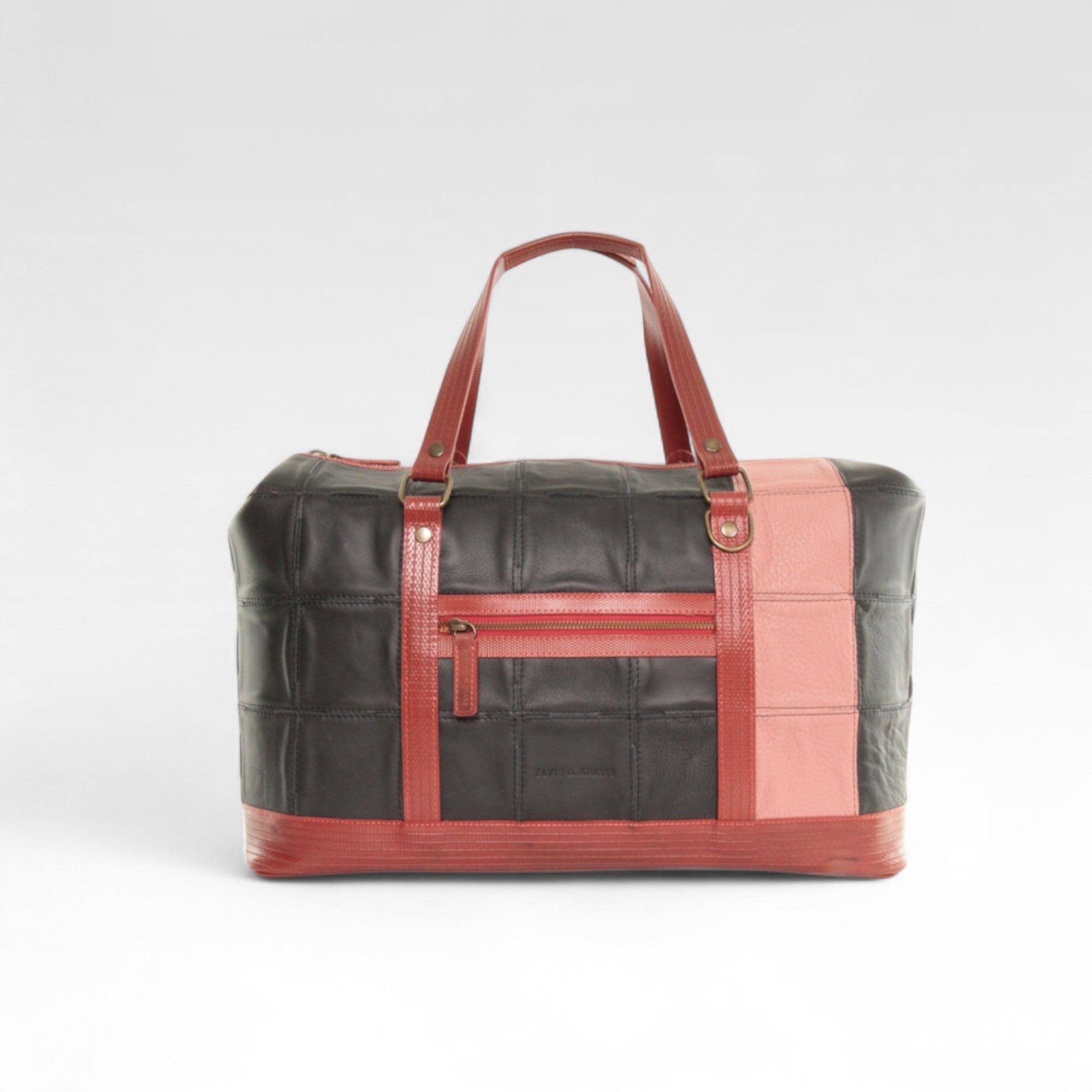 black / dusty-pink / red